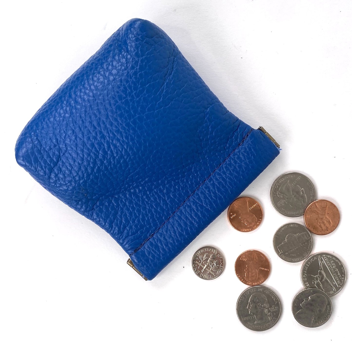 Brilliant Blue Squeeze Coin Pouch Purse