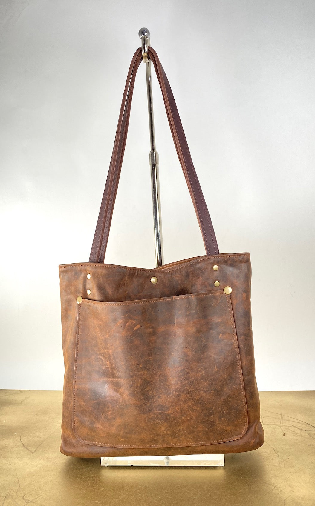 Brown Leather Tote Bag