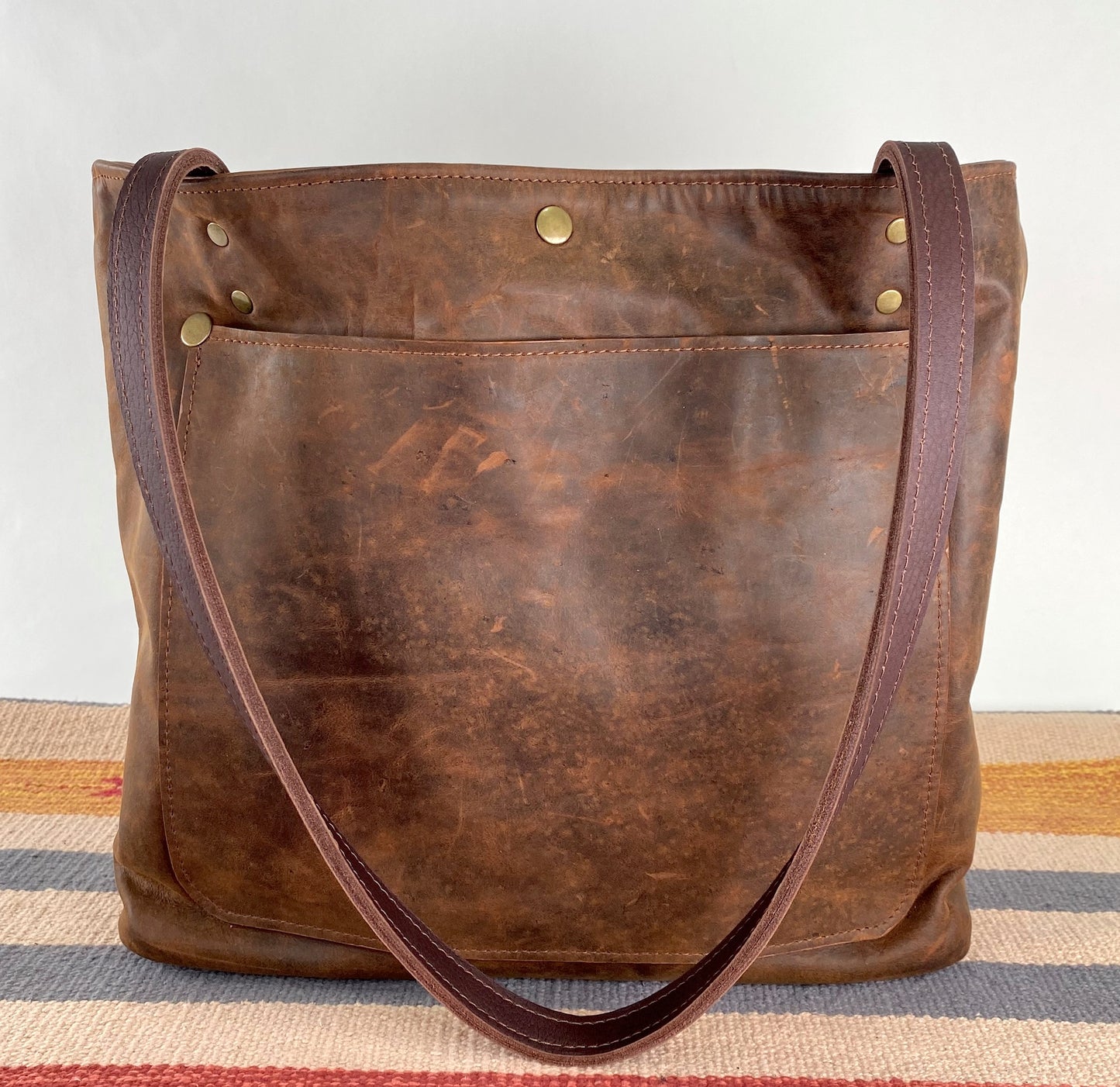 Brown Leather Tote Bag