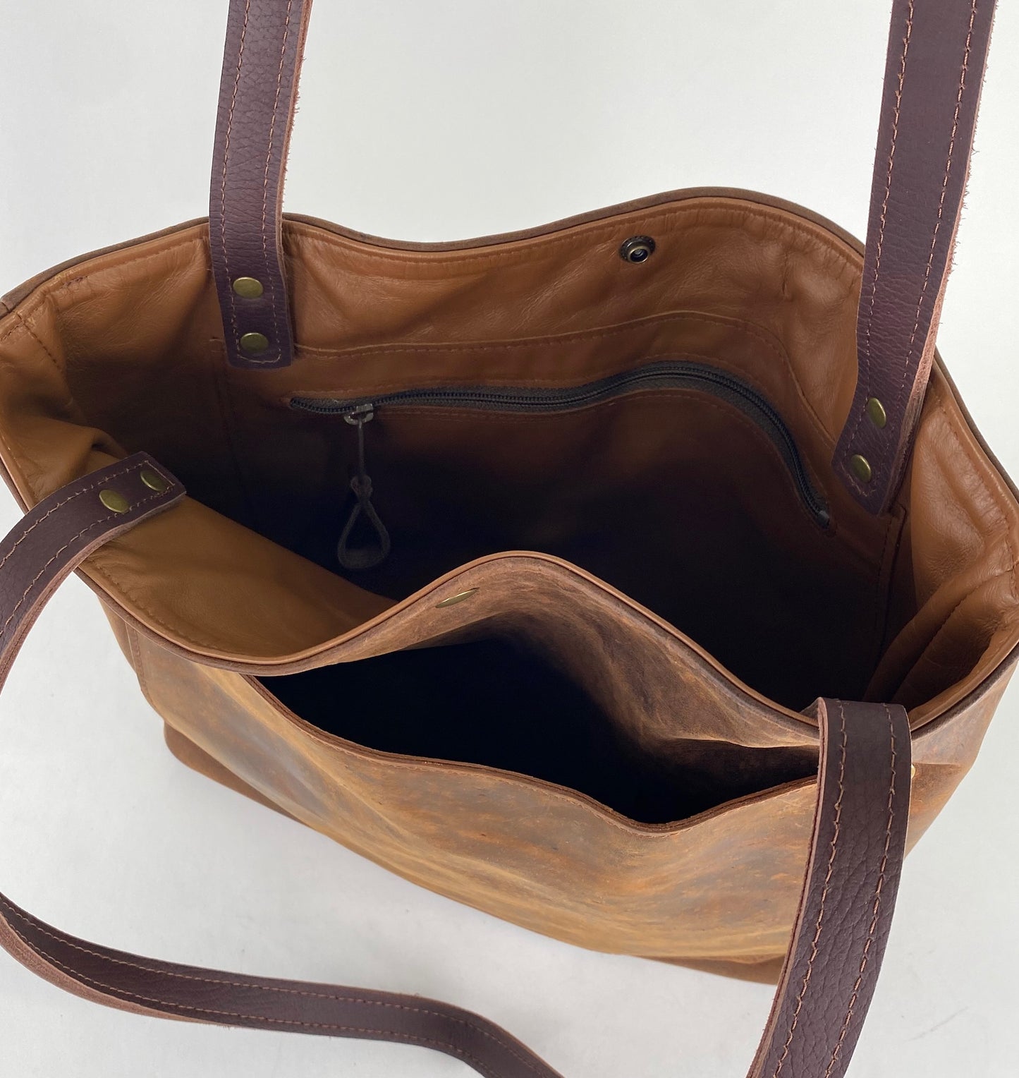 Brown Leather Tote Bag