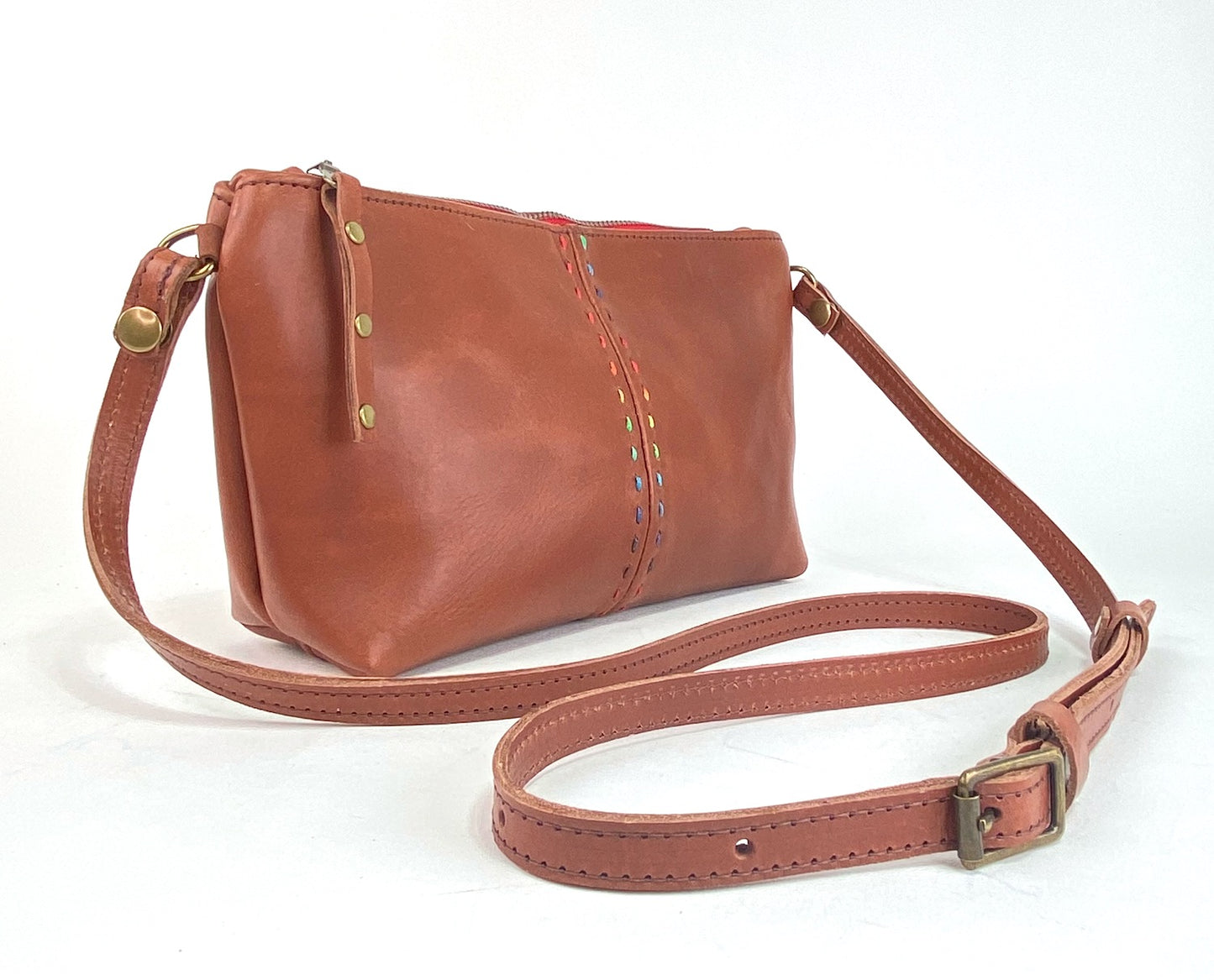 Classic Companion in Deep Cognac with Saddle Stitch Detail