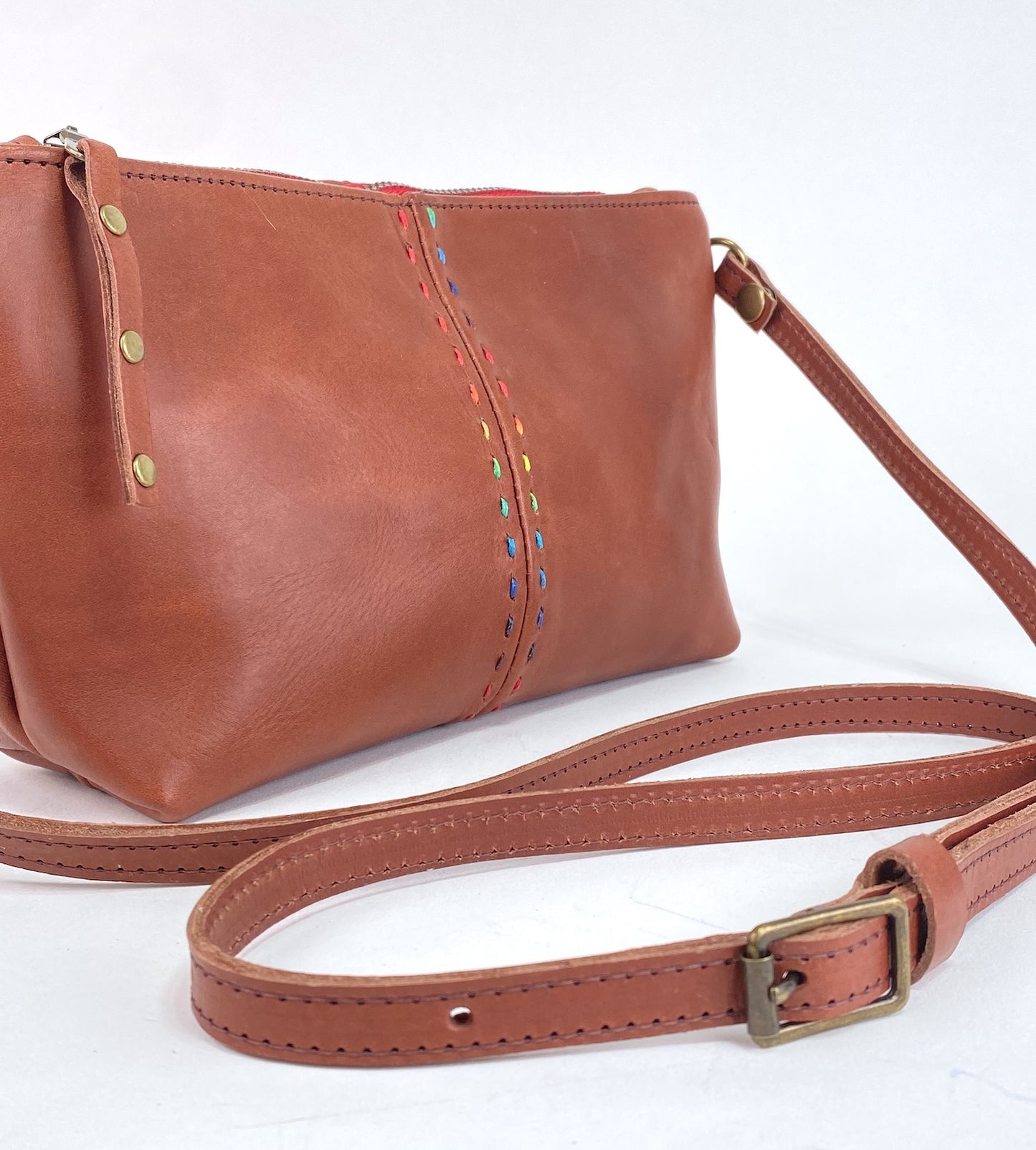 Classic Companion in Deep Cognac with Saddle Stitch Detail