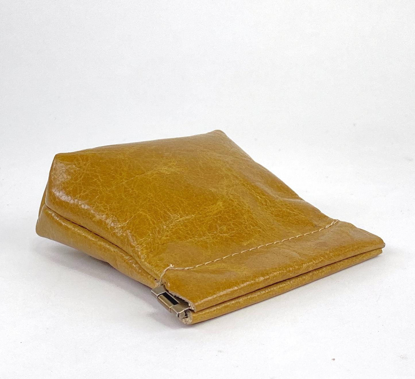 Vintage Mustard Squeeze Coin Pouch Purse