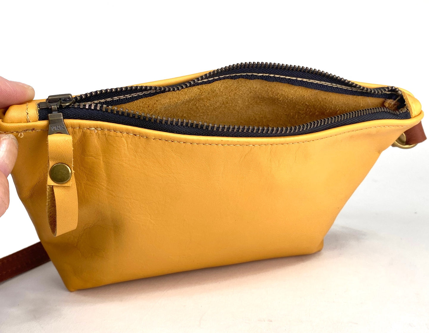 Tagalong Shoulder Purse in Sunflower Yellow Italian Leather