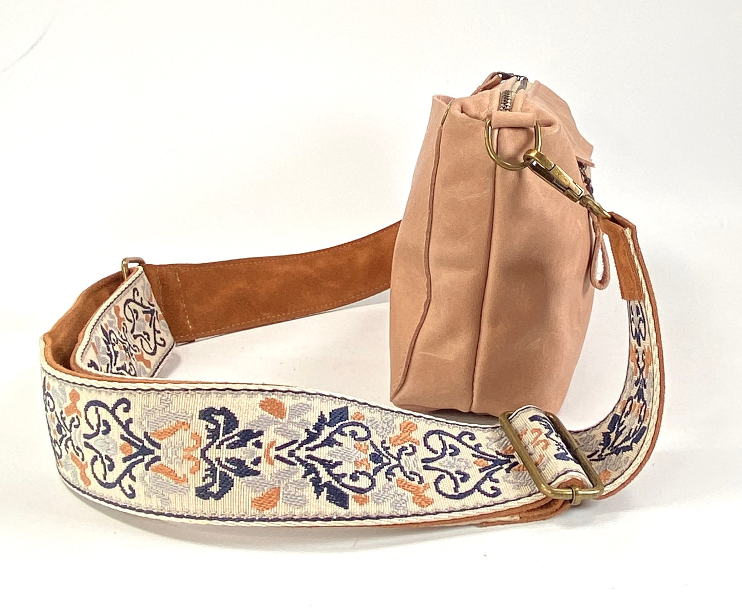 Tan Leather Crossbody Purse with Coordinating Strap