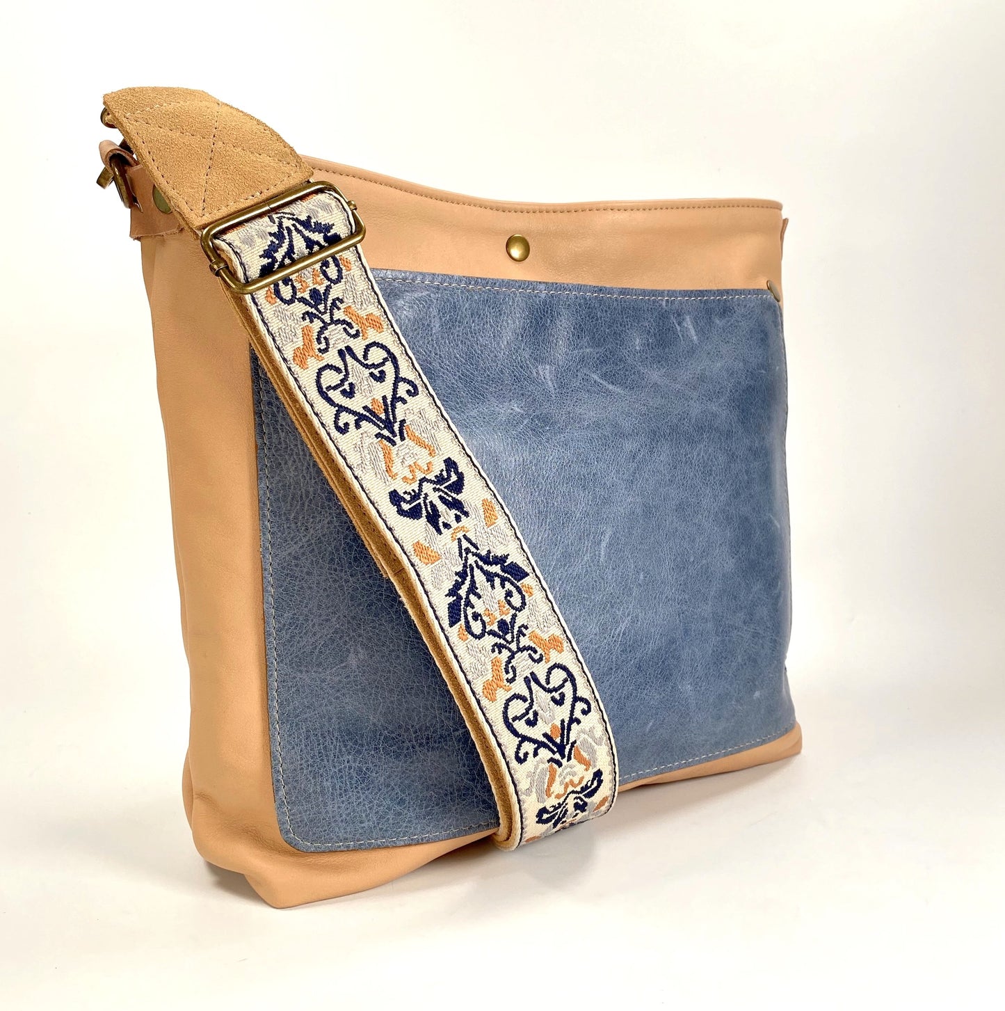 Honey Tan Leather Tote Bag