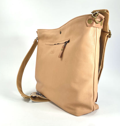 Honey Tan Leather Tote Bag