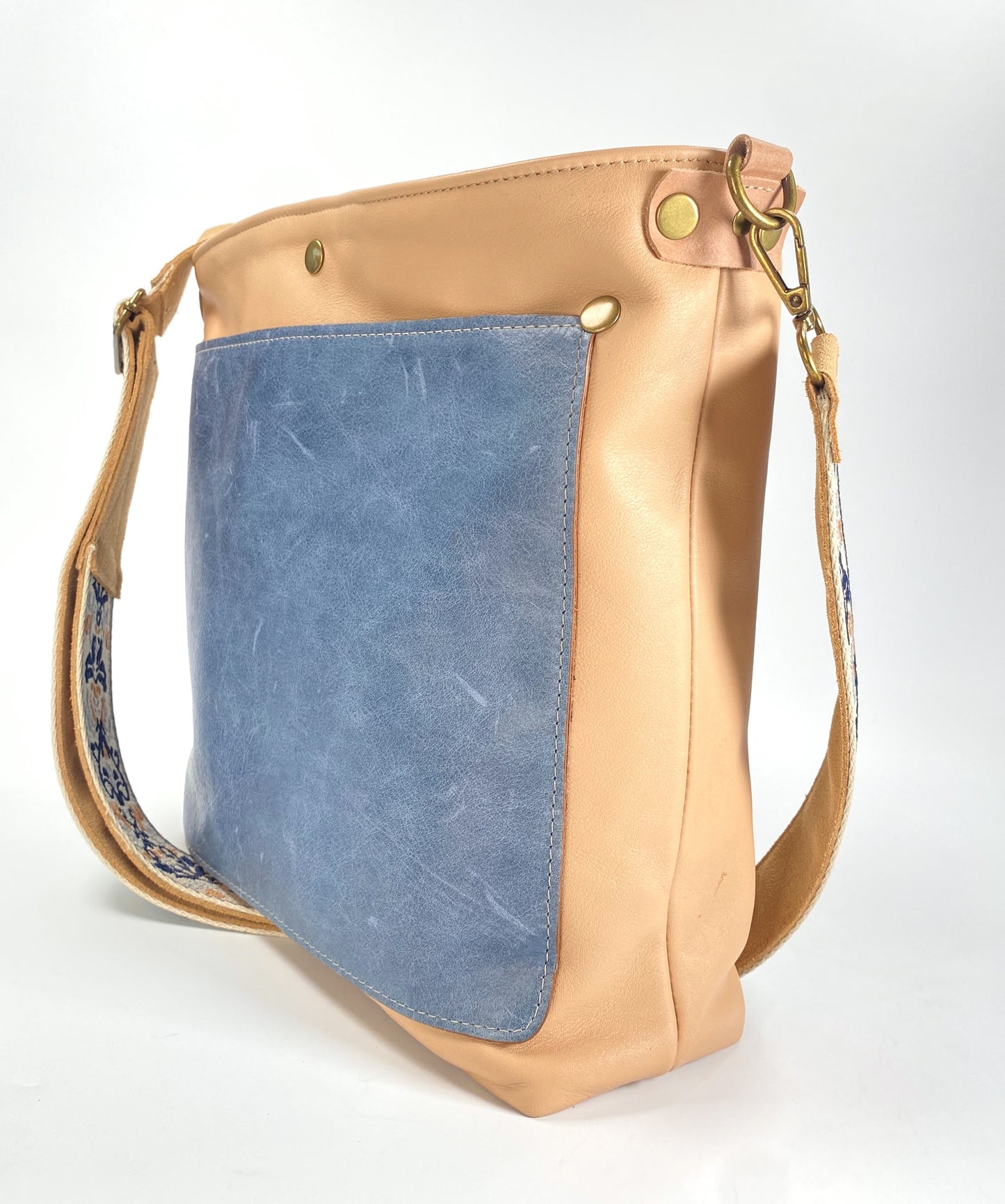 Honey Tan Leather Tote Bag