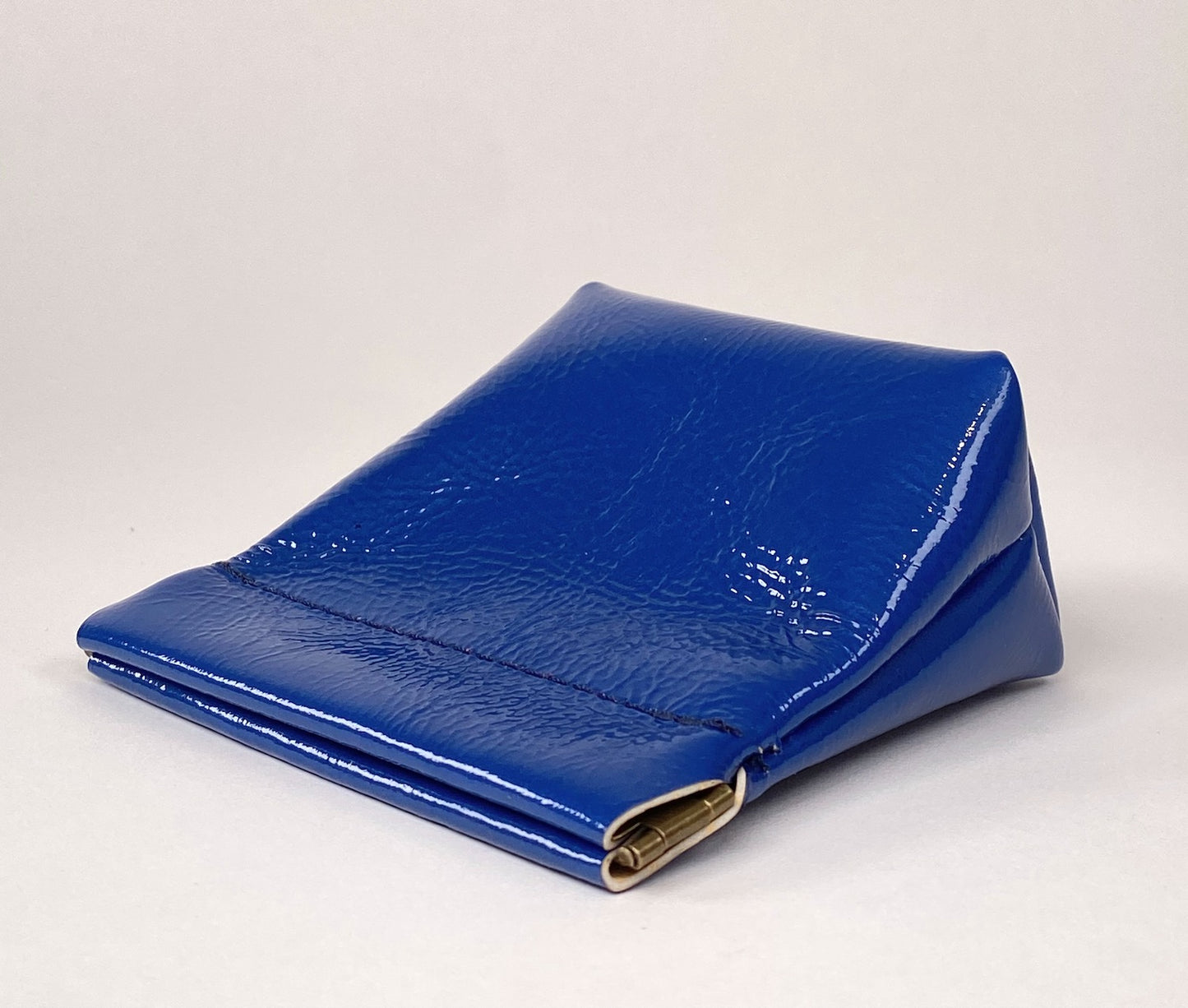 Bright Shiny Blue Squeeze Coin Pouch Purse