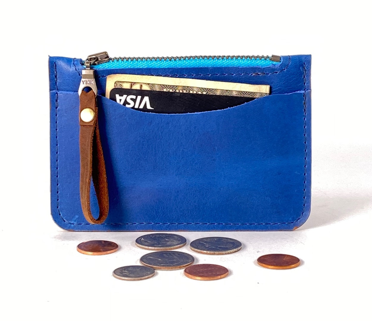 Card & Coin Wallet in Blue
