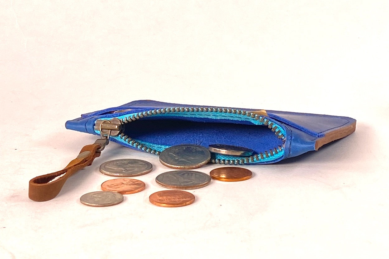 Card & Coin Wallet in Blue