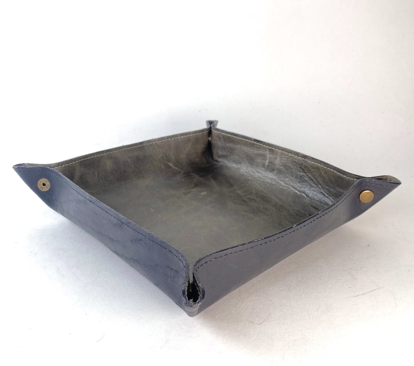 Two Leather Valet Tray - custom order for Roger
