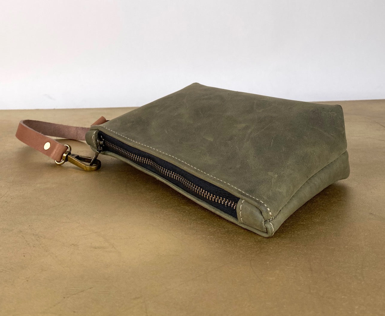 Tagalong Clutch in Olive Green
