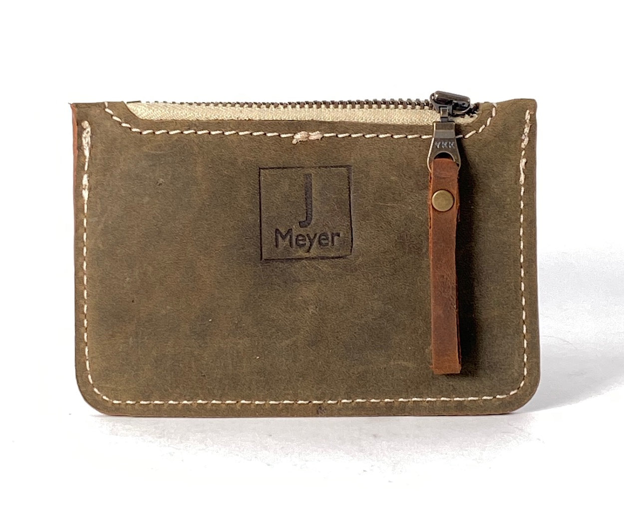 Green Leather Card & Coin Wallet