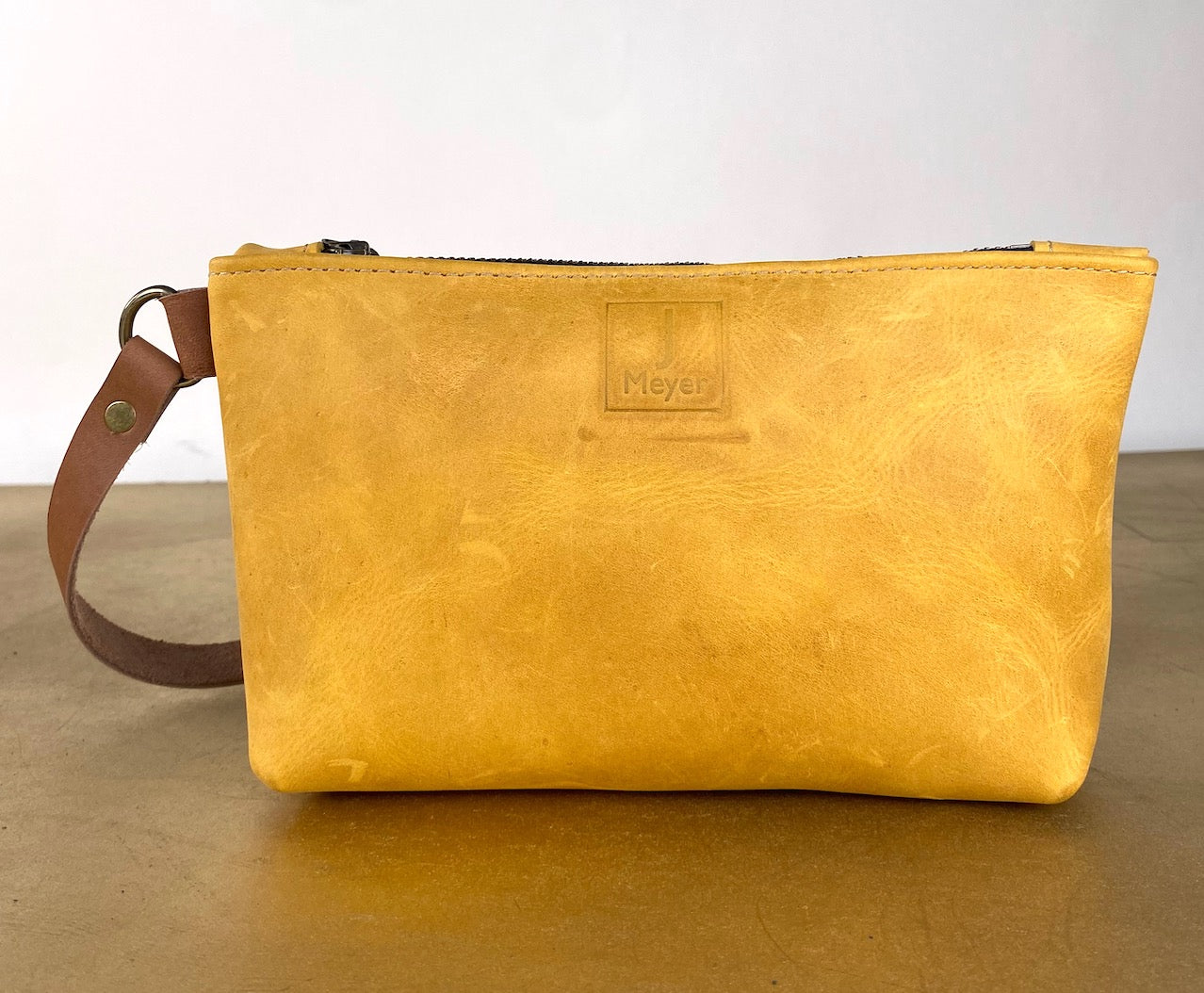 Tagalong Clutch in Yellow Leather