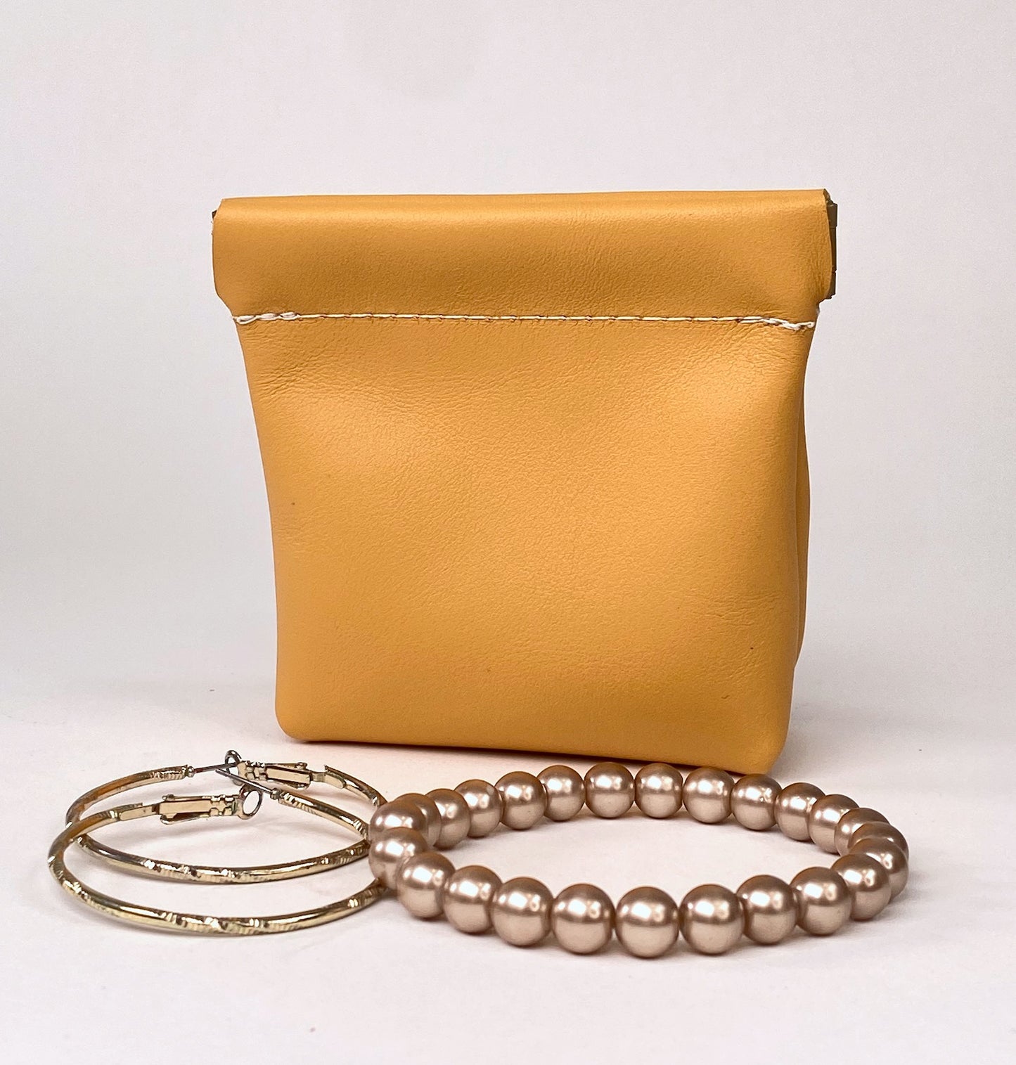 Lemon Yellow Squeeze Coin Pouch Purse