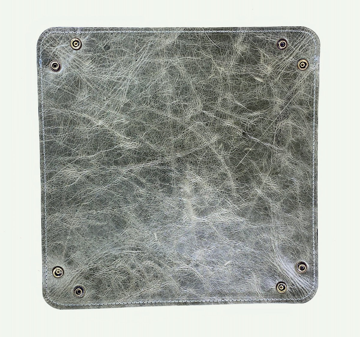 Leather Valet Tray - in Slate Gray