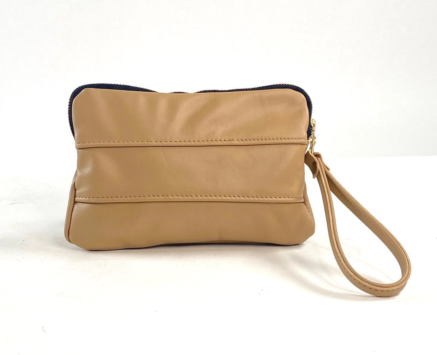 Leather Zip Pouch - Tan