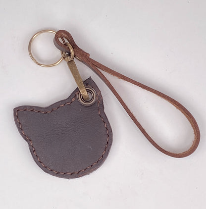 Kitty Cat Leather Key Chain Purse Charm