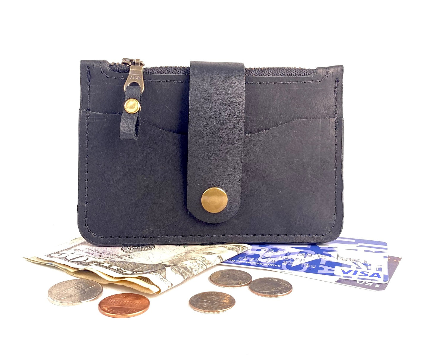 CardGuard Minimalist Leather Wallet in Black