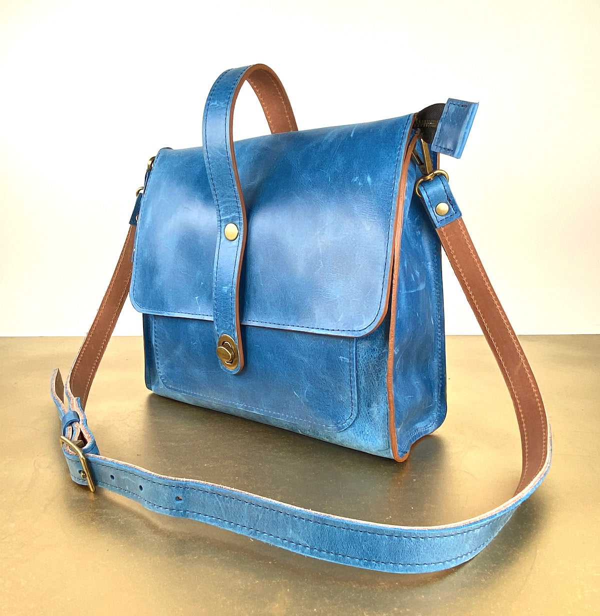 Brilliant Blue Satchel Handbag