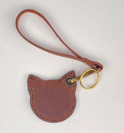 Kitty Cat Leather Key Chain Purse Charm