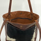 Brown Cowhide Leather Tote Bag