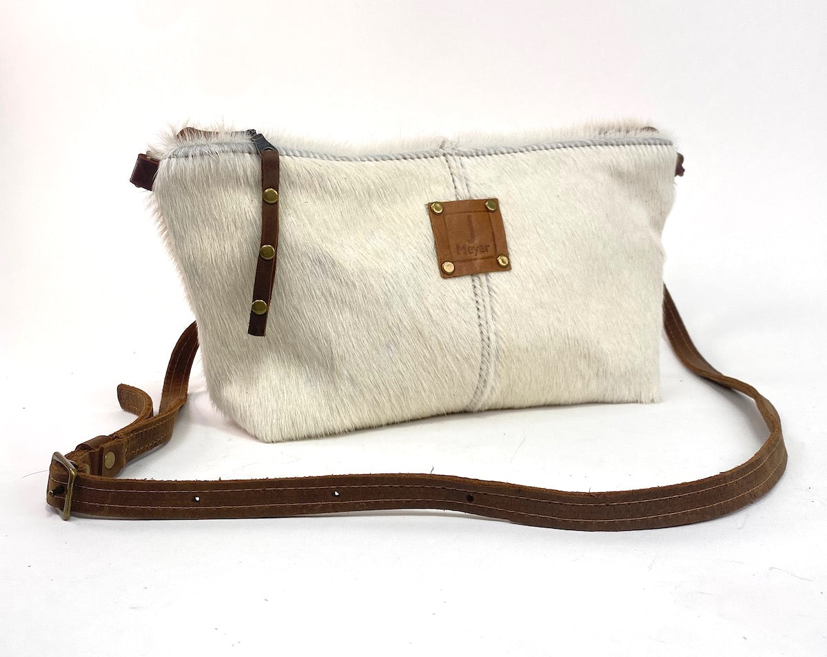 Classic Companion in Hair-On Cowhide Leather - White