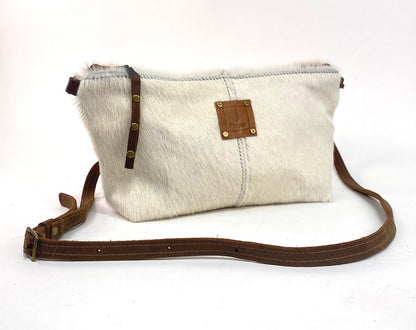 Classic Companion in Hair-On Cowhide Leather - White