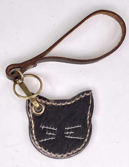 Kitty Cat Leather Key Chain Purse Charm