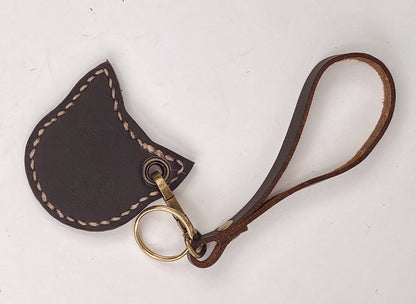 Kitty Cat Leather Key Chain Purse Charm