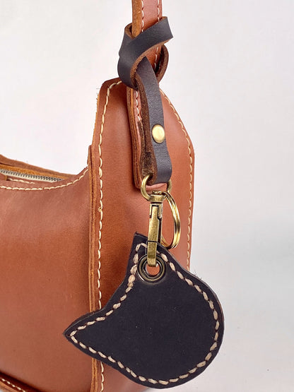 Kitty Cat Leather Key Chain Purse Charm