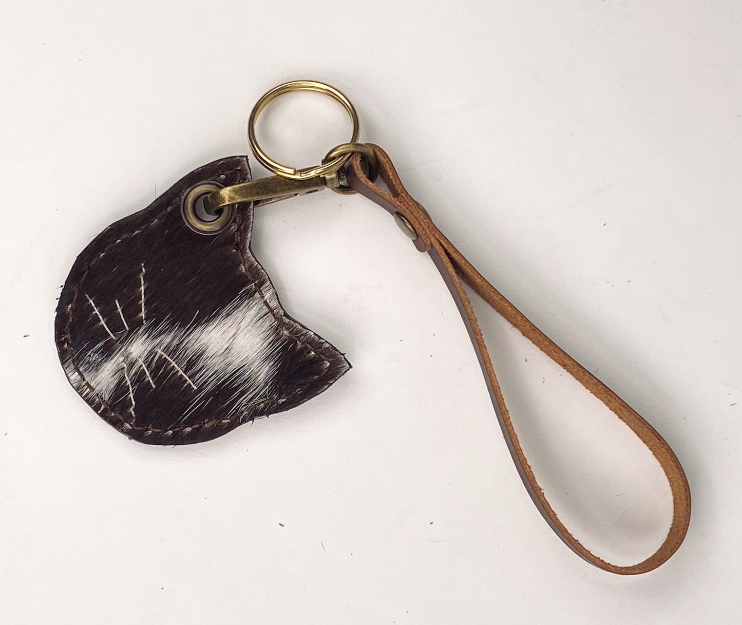 Kitty Cat Leather Key Chain Purse Charm