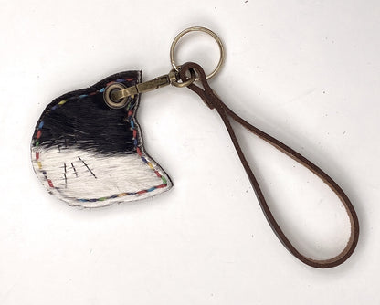 Kitty Cat Leather Key Chain Purse Charm