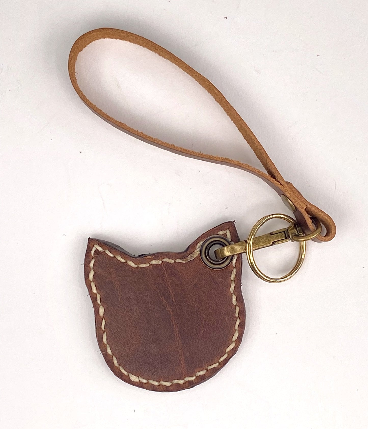 Kitty Cat Leather Key Chain Purse Charm