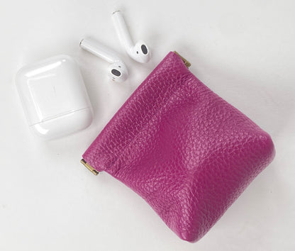 Magenta Squeeze Coin Pouch Purse