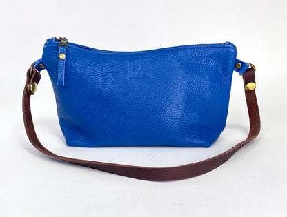 Tagalong Shoulder Purse in Electric Blue Italian Leather