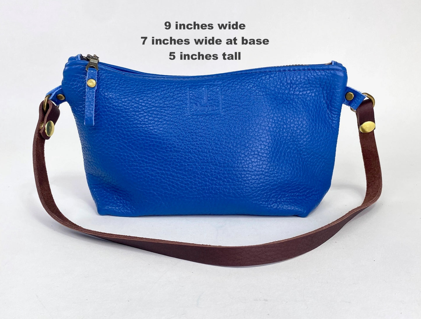 Tagalong Shoulder Purse in Electric Blue Italian Leather