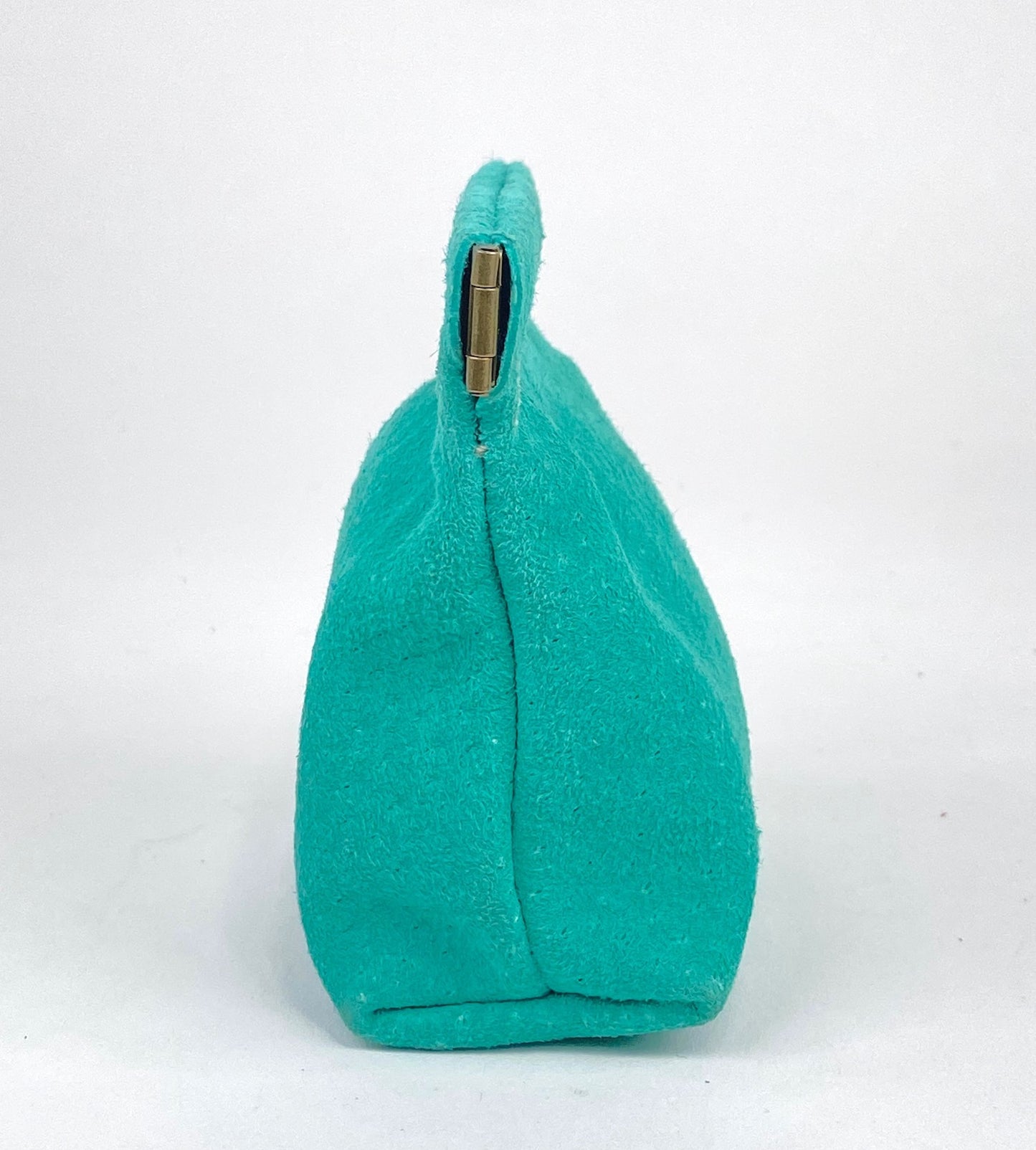Mint Green Suede Squeeze Coin Pouch Purse