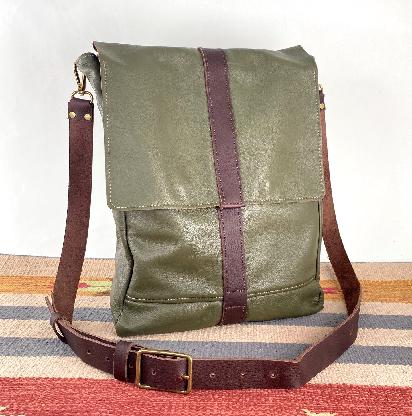 The Unison Bag in Green Leather