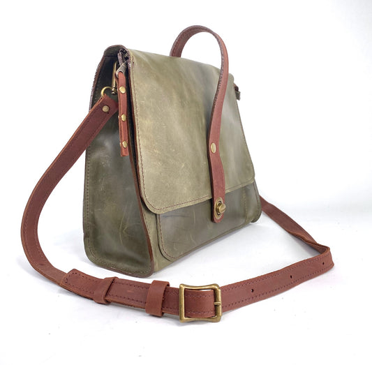Satchel Purse in Olive Green