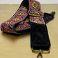 Primary Colors Jacquard Suede Leather Adjustable Handbag Strap