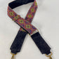 Primary Colors Jacquard Suede Leather Adjustable Handbag Strap
