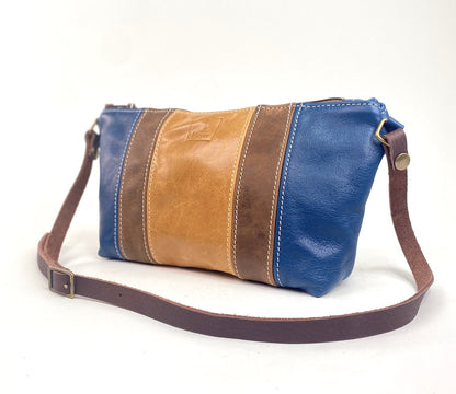 Classic Companion in Navy and Tan Leather Stripe