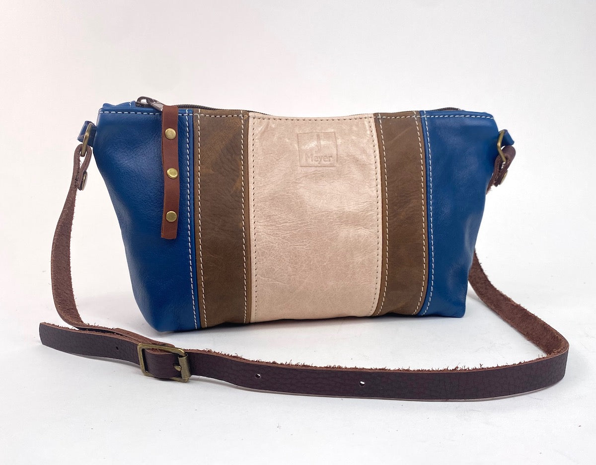 The Classic Companion Purse in Navy and Buff Stripe