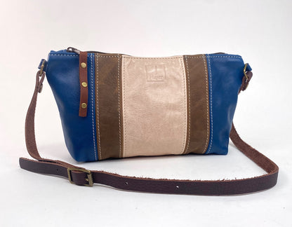 The Classic Companion Purse in Navy and Buff Stripe