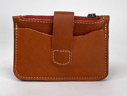 CardGuard Minimalist Leather Wallet in Tan