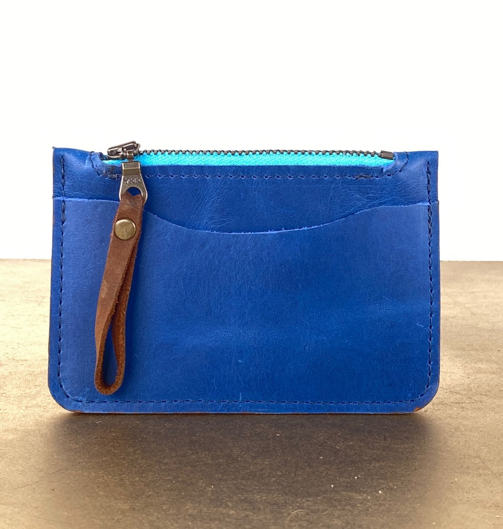 Card & Coin Wallet in Blue