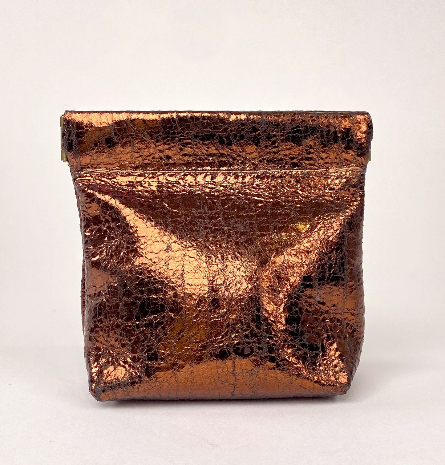 Shimmer Bronze Squeeze Coin Pouch Purse