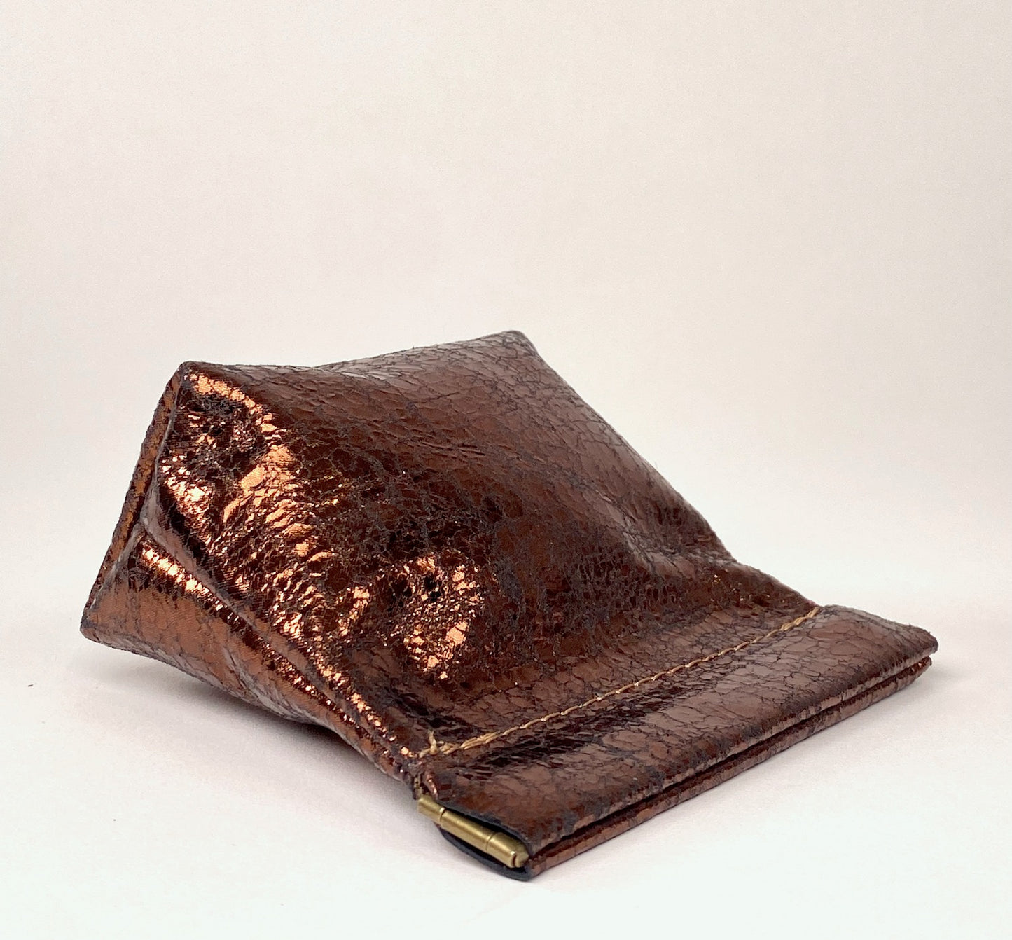 Shimmer Bronze Squeeze Coin Pouch Purse